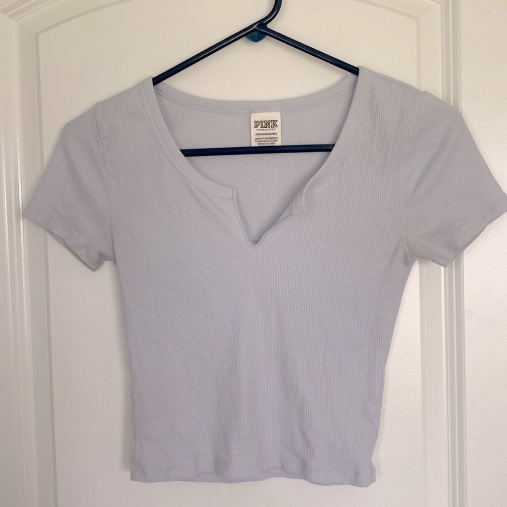 PINK Victoria’s Secret Light Blue Extra Small Shirt